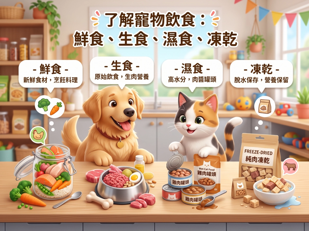 什麼是寵物的鮮食、生食、濕食、凍乾