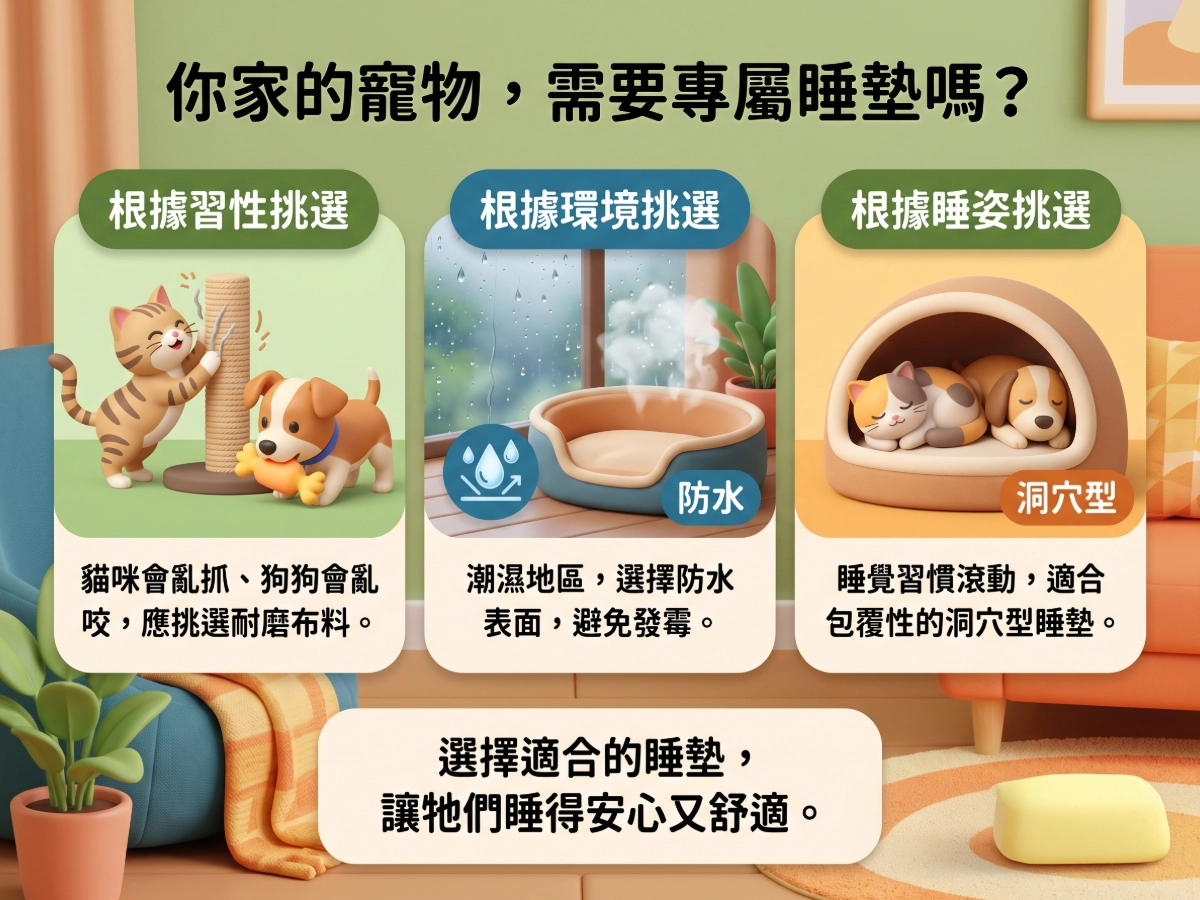 你家的寵物，需要專屬睡墊嗎