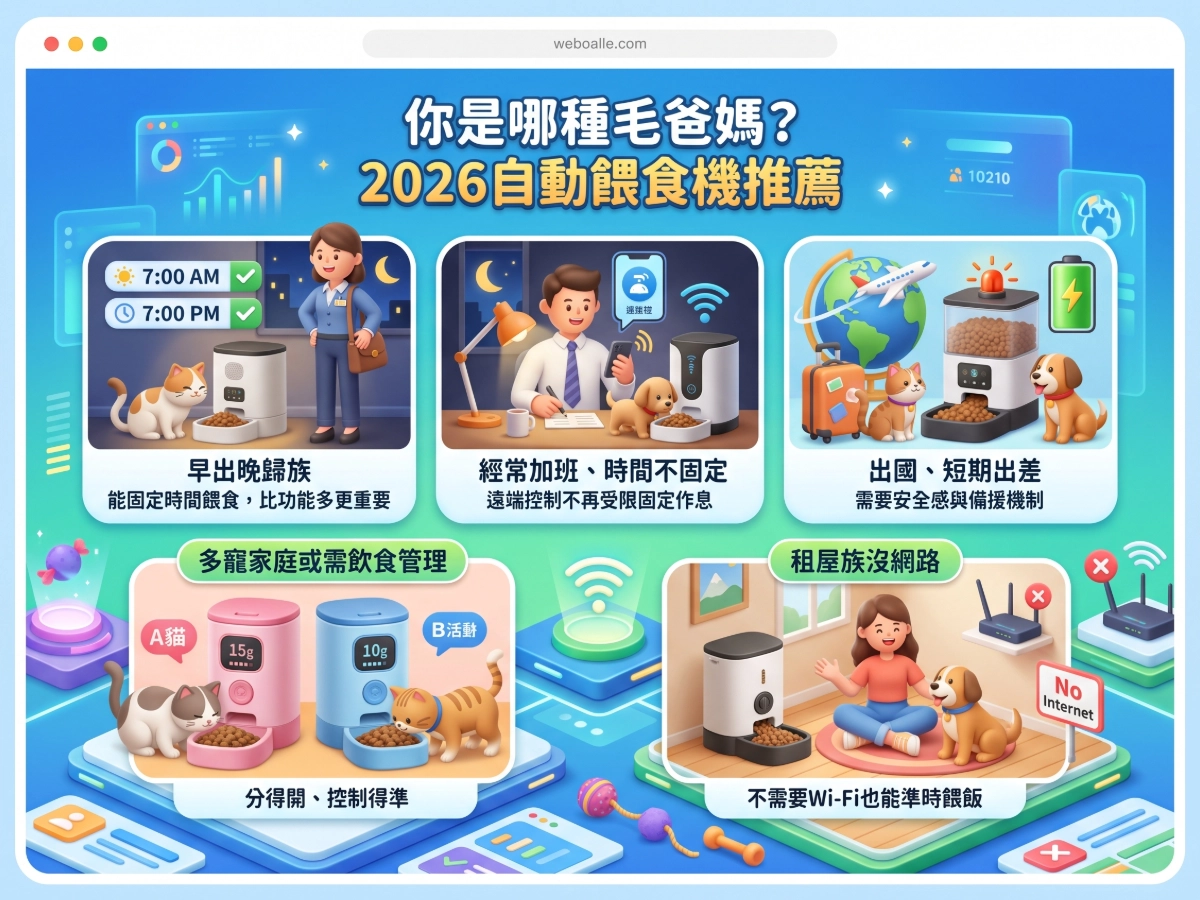 你是哪種毛爸媽？2026自動餵食機推薦