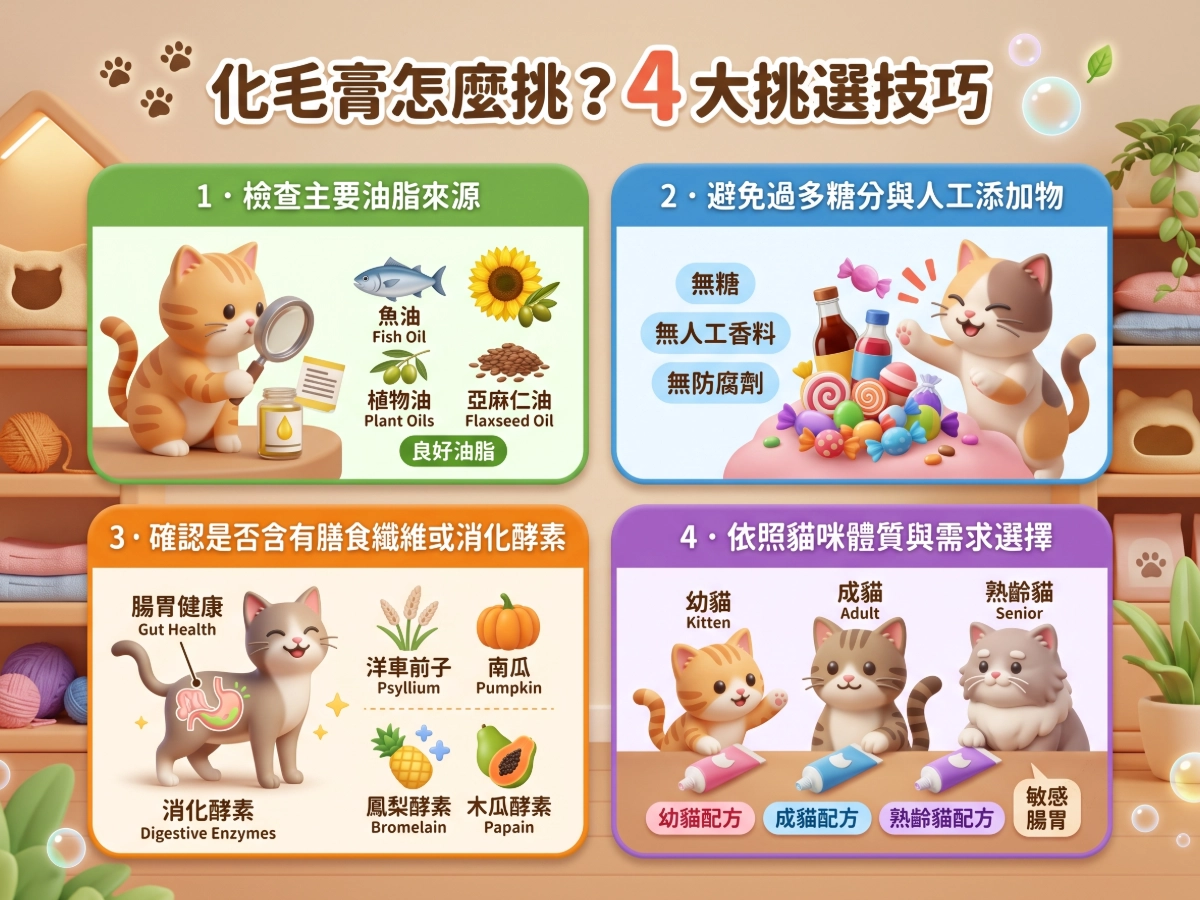化毛膏怎麼挑？4 大挑選技巧