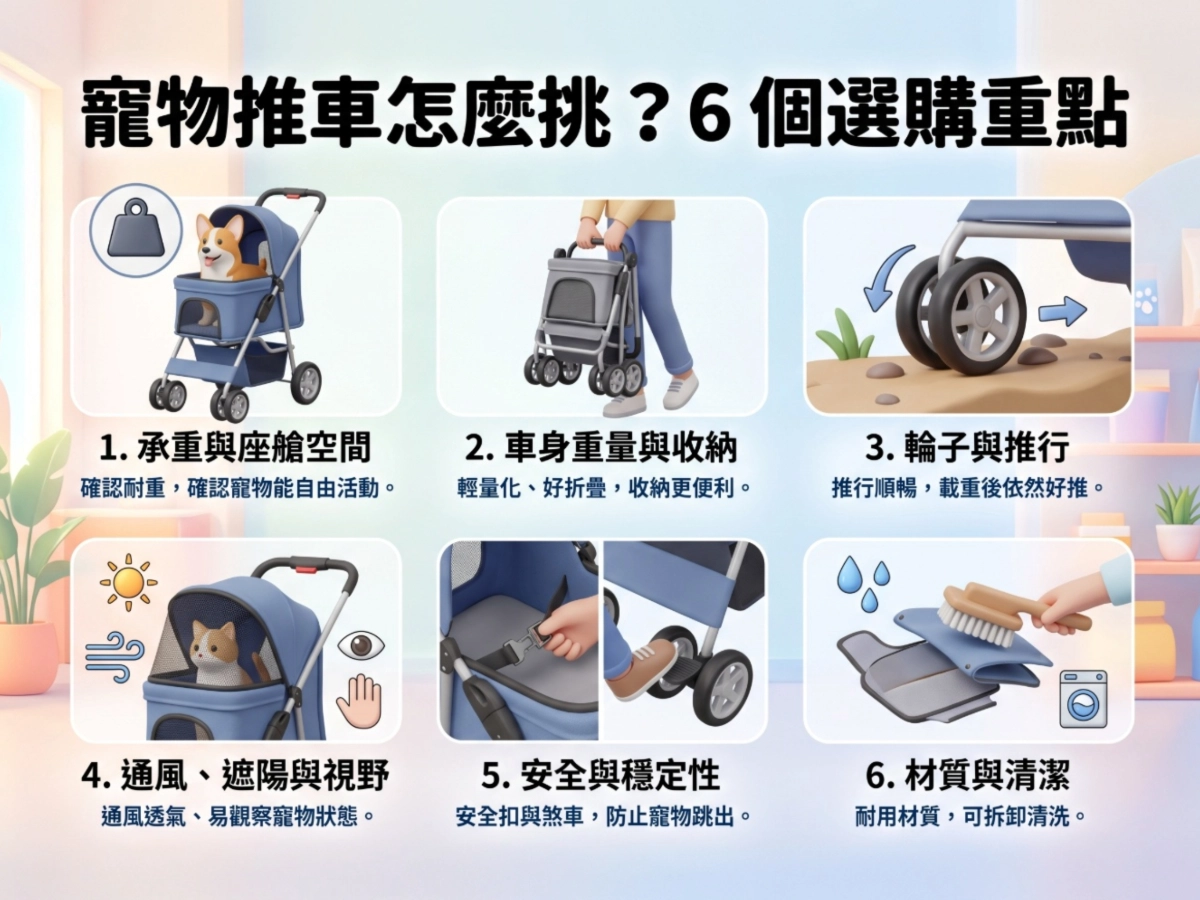 寵物推車怎麼挑？6 個選購重點