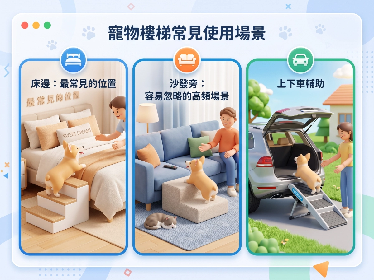 寵物樓梯常見使用場景