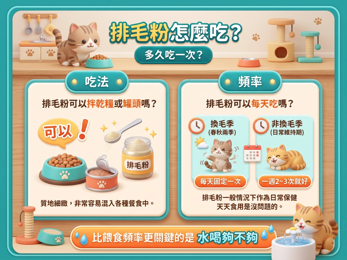 排毛粉怎麼吃?多久吃一次