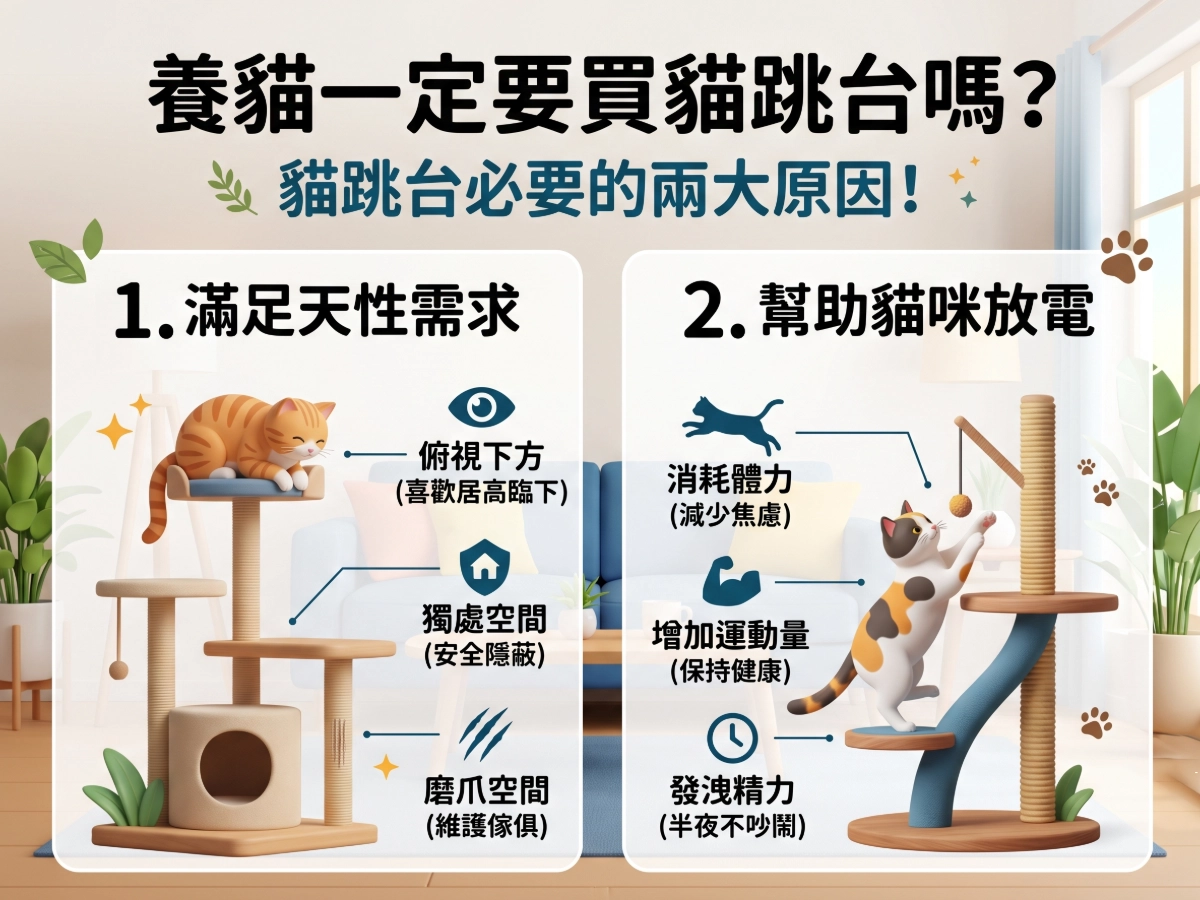 養貓一定要買貓跳台嗎?貓跳台必要的兩大原因